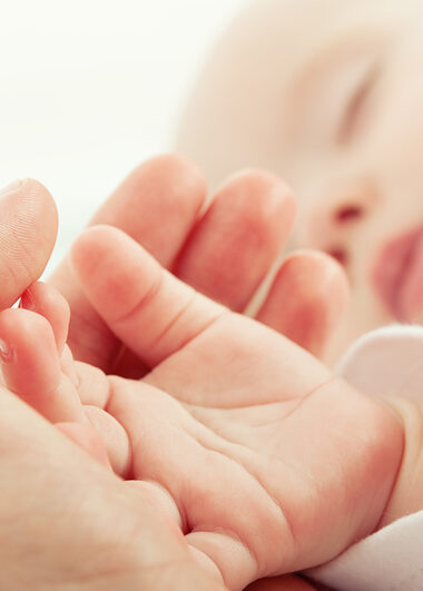 sleeping baby hand